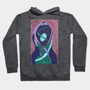 Midnight Galaxy Traveler Doodle Hoodie